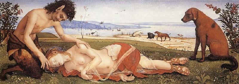 Piero di Cosimo A Satyr Mourning over a Nymph oil painting image